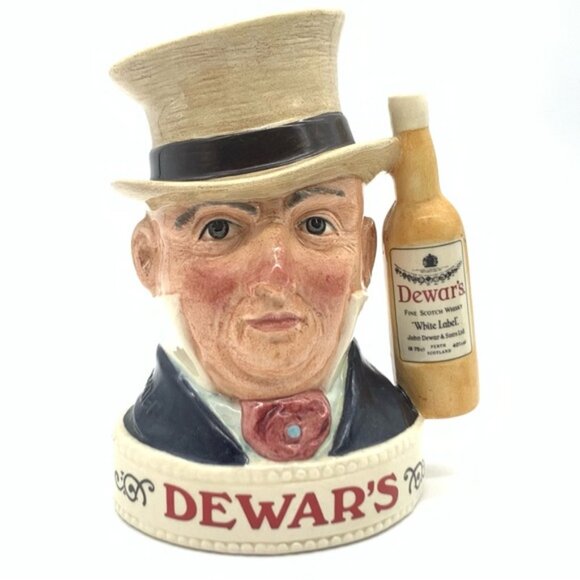 MXSOLD Royal Doulton “ Dewars” 5.5” Mr. Micawber Jug Liquor Container